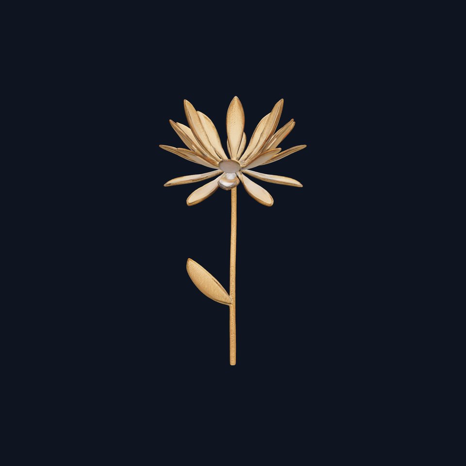 Elegant Metal Flower Model Pack for D Rendering